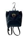 【中古】VERSACE JEANS COUTURE◆バックルバックパック/リュック/--/BLK/無地【バッグ】(4)