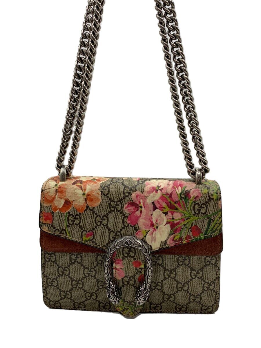 GUCCI - 【中古】GUCCI◆ショルダーバッグ/PVC/BRW/総柄/421970 467891【バッグ】