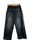 【中古】JUNYA WATANABE COMME des GARCONS◆ボトム/XS/デニム/BLK/jl-p101/23AW/エステルサテンパンツ【レディー...