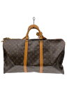 【中古】LOUIS VUITTON◆キーポル・バンドリエール50_モノグラム・キャンバス_BRW/PVC/BRW/総柄【バッグ】