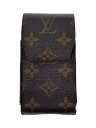 【中古】LOUIS VUITTON◆シガレットケース/レザー/BRW/モノグラム/メンズ【服飾雑貨他】