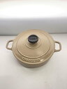 【中古】CHASSEUR◆SHALLOW TYPE CASSEROLE/20cm/1.9L/鍋/BEG/CH38020 MA【キッチン用品】