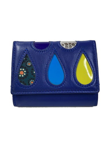 【中古】tsumori chisato CARRY◆3つ折り財布/レザー/BLU/総柄/レディース【服飾雑貨他】 【中古】tsumori chisato CARRY◆3つ折り財布/レザー/BLU/総柄/レディース【服飾雑貨他】