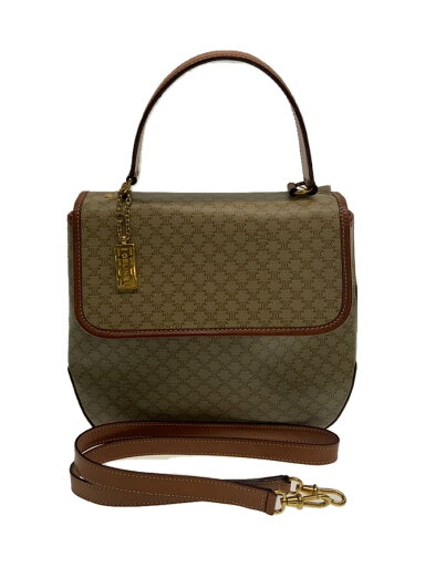 【中古】CELINE◆ショルダーバッグ/レザー/BEG/総柄/M94【バッグ】 【中古】CELINE◆ショルダーバッグ/レザー/BEG/総柄/M94【バッグ】