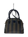 【中古】FENDI◆ペカン/2way/ショルダーバッグ/--/BRW/ストライプ//【バッグ】(4)