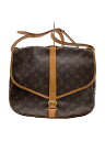 【中古】LOUIS VUITTON◆ソミュール35モノグラム/BRW/ショルダーバッグ/レザー/総柄/M42254/ベルトレザー劣化【バッグ】(4)