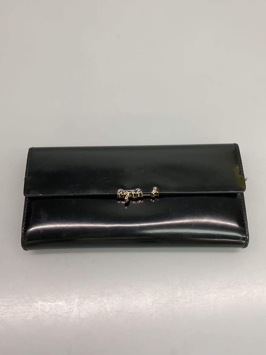 Clothing Accessories (Caps, Ties, Belts) - 【中古】agnes b VOYAGE◆長財布/レザー/BLK/レディース/OAW01-02【服飾雑貨他】