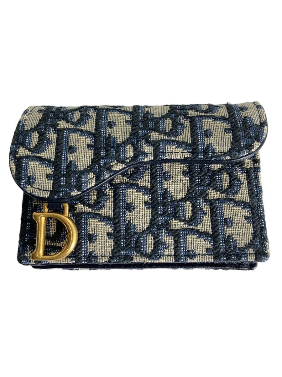 【中古】Christian Dior◆カードケース/Saddle Bloom/カードホルダー/サドル オブリーク/VY/レディース【服飾雑貨他】