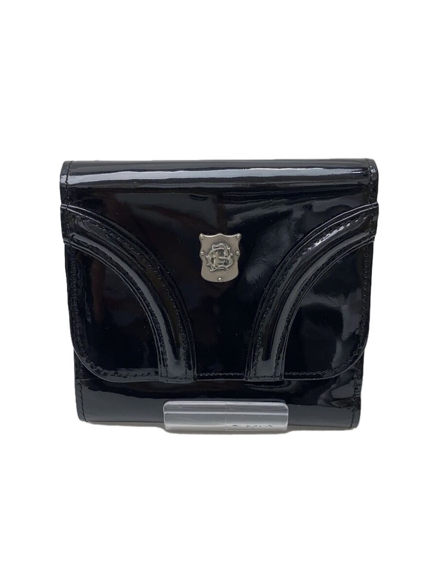 【中古】Paul Smith◆2つ折り財布/エナメル/BLK/メンズ【服飾雑貨他】