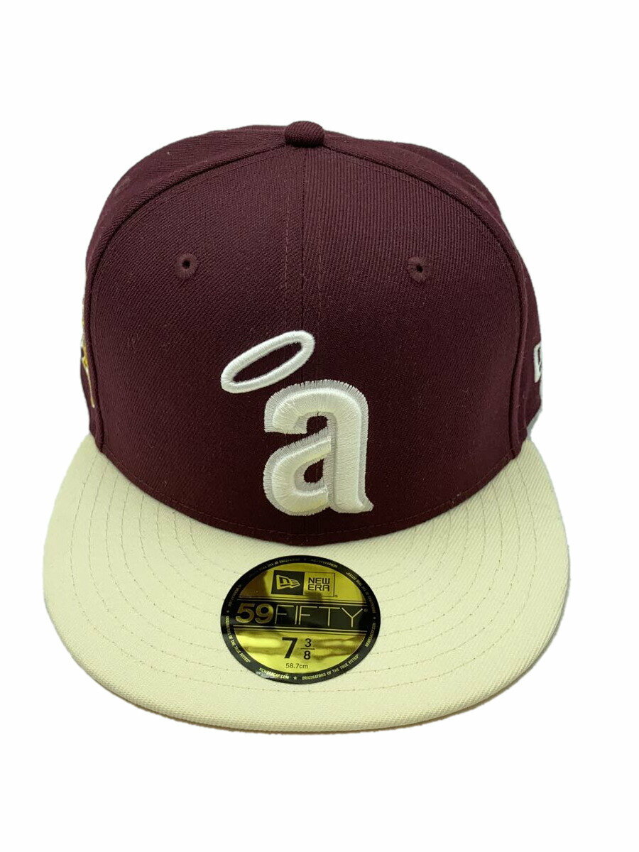 【中古】NEW ERA◆キャップ/7 3/8/ポリエステル/BRD/メンズ/70766038/CALANGCO【服飾雑貨他】