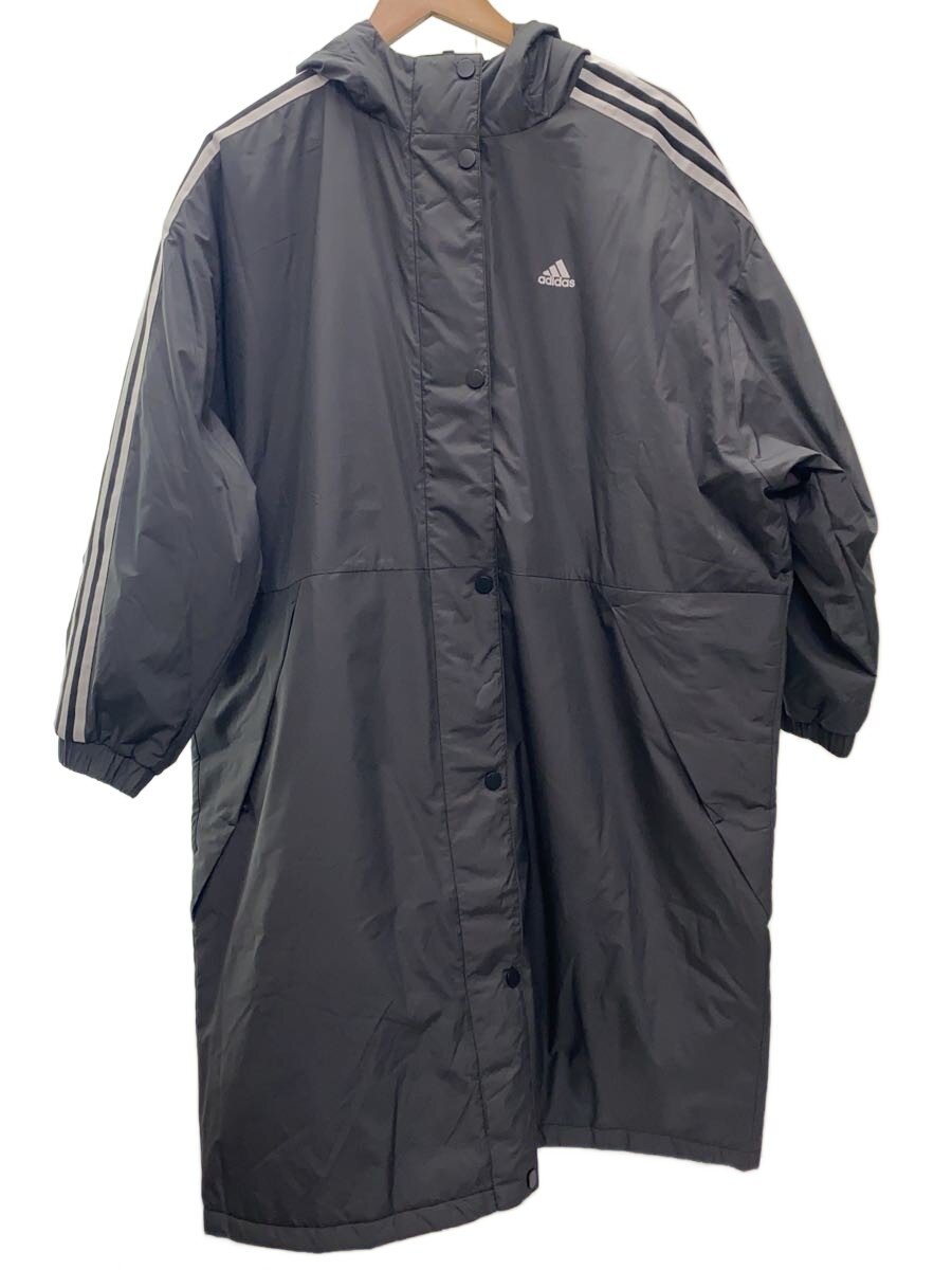 【中古】adidas◆スポーツウェアー/OT/GRY/GF0025/ベンチコート【スポーツ】