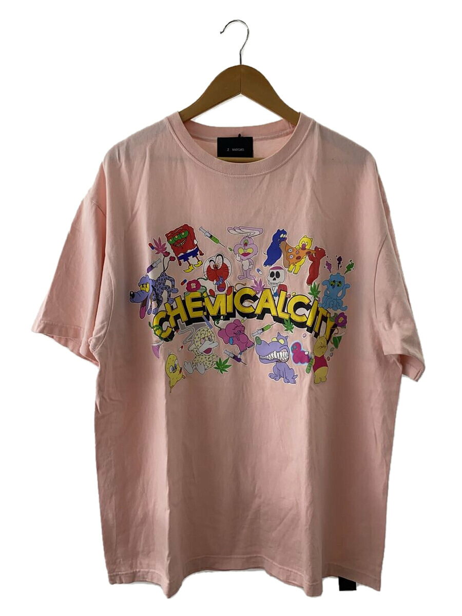 ZAC VARGAS◆CHEMICAL CITY T-TYPE3 BACK PRINT/Tシャツ/--/コットン/PNK/プリント