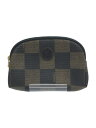 【中古】FENDI◆ポーチ/PVC/BRW/チェック【バッグ】