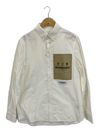 【中古】BURBERRY LONDON◆長袖シャツ/M/コットン/WHT/8057135/72E【メンズウェア】 【中古】BURBERRY LONDON◆長袖シャツ/M/コットン/WHT/8057135/72E【メンズウェア】