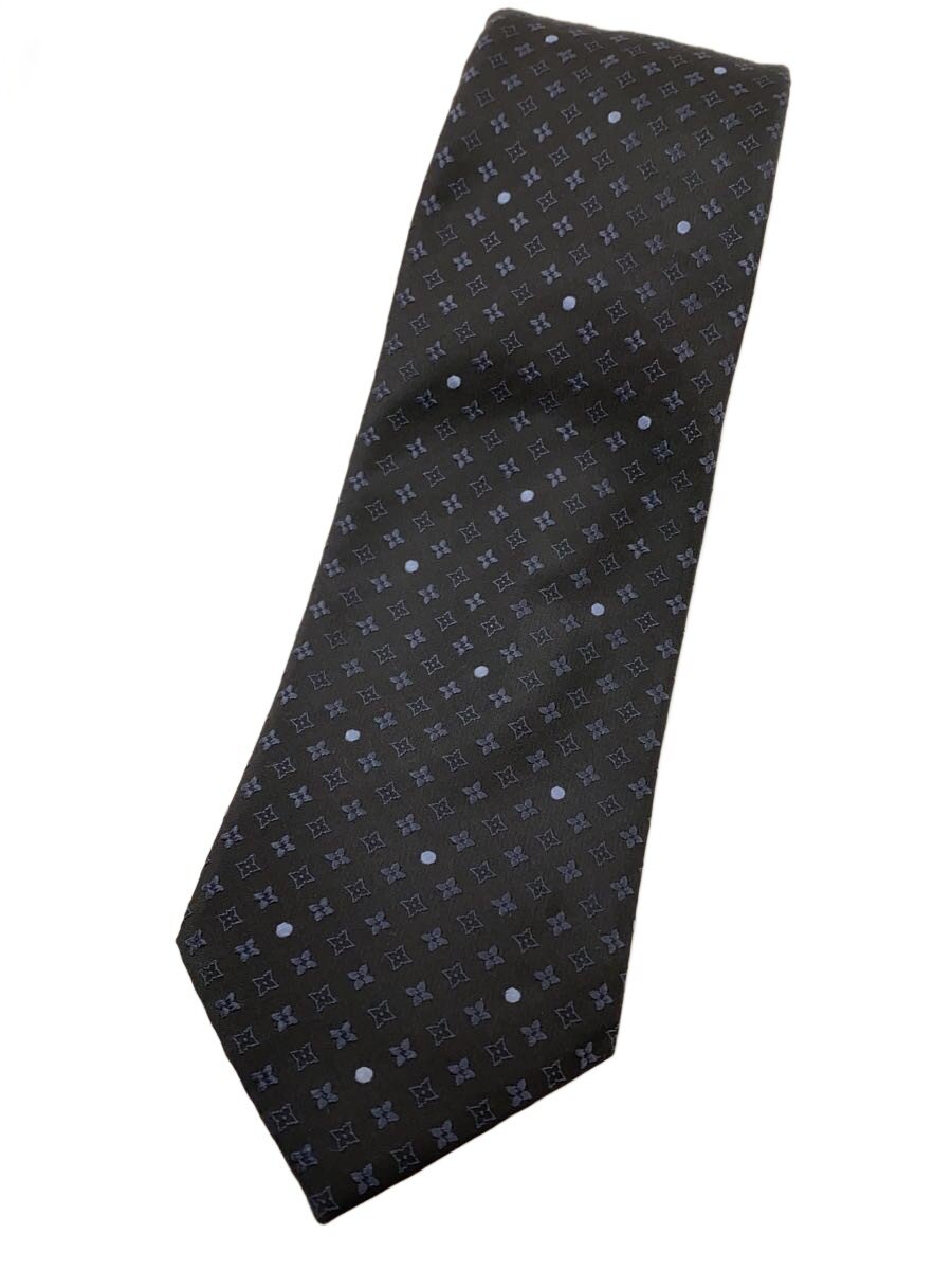 【中古】LOUIS VUITTON◆ネクタイ/シルク/NVY/メンズ【服飾雑貨他】
