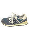 【中古】NEW BALANCE◆ローカットスニーカー/27cm/NVY/ML574VN/内側汚れ有【シューズ】