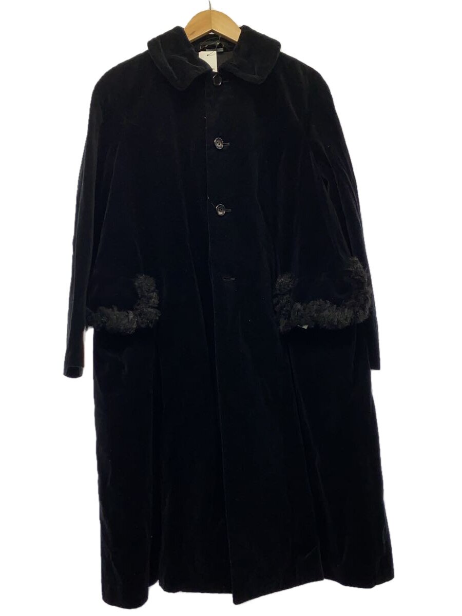 【中古】COMME des GARCONS◆コート/S/ベロア/BLK/GQ-C003【レディースウェア】