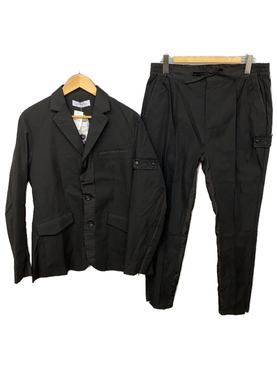 【中古】kappa◆セットアップ/XL/ポリエステル/BLK/無地//【メンズウェア】