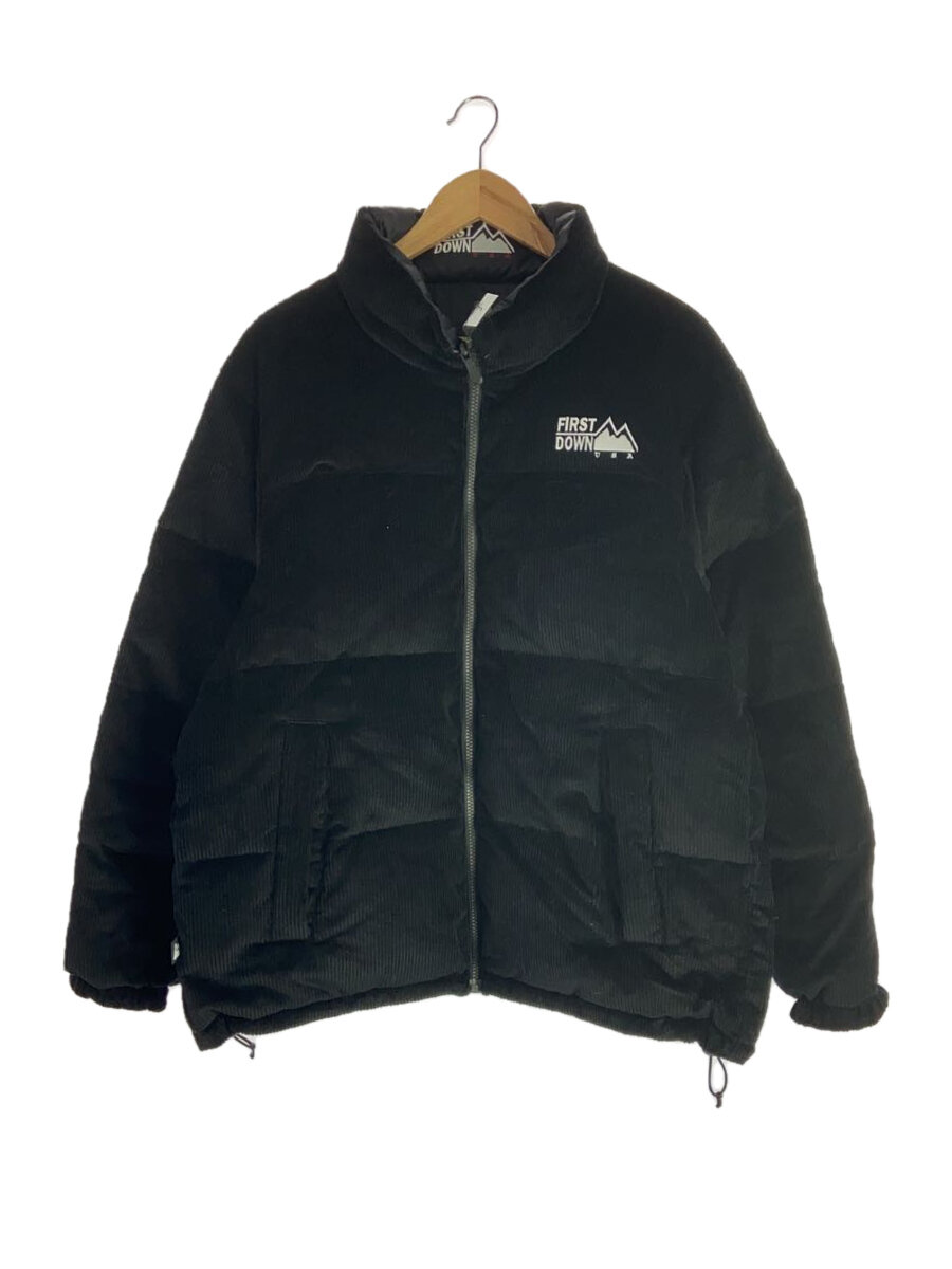 【中古】FIRST DOWN◆ダウンジャケット/M/コットン/BLK/F742003【メンズウェア】