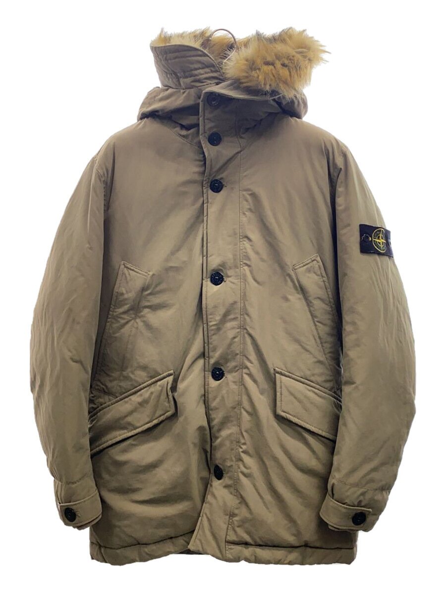 【中古】STONE ISLAND◆モッズコート/M/ナイロン/KHK/無地/032534355813//【メンズウェア】