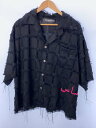 【中古】VALABASAS◆半袖シャツ/XL/ポリエステル/BLK【メンズウェア】