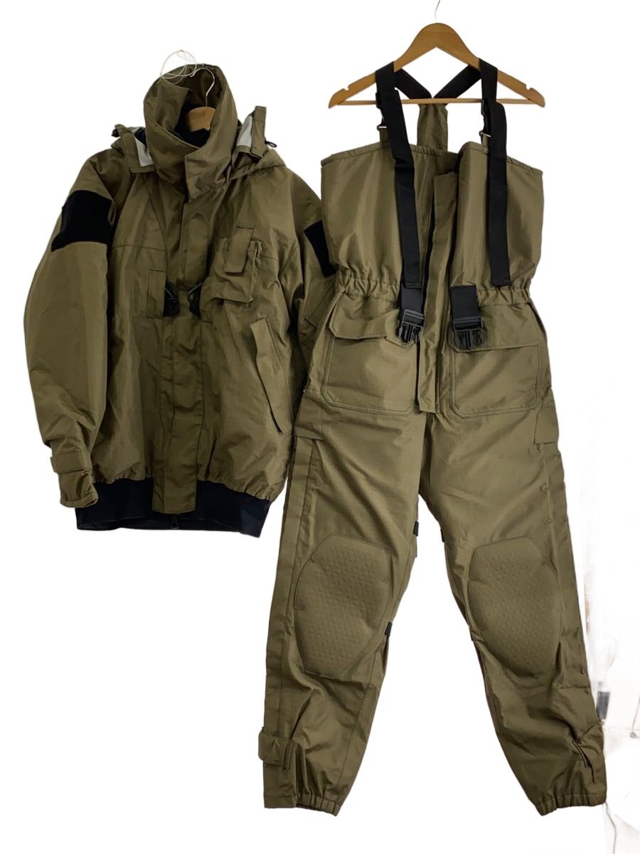 MILITARY◆UPPER DECK CREWSUIT/セットアップ/L/ポリエステル/カーキ/イギリス軍
