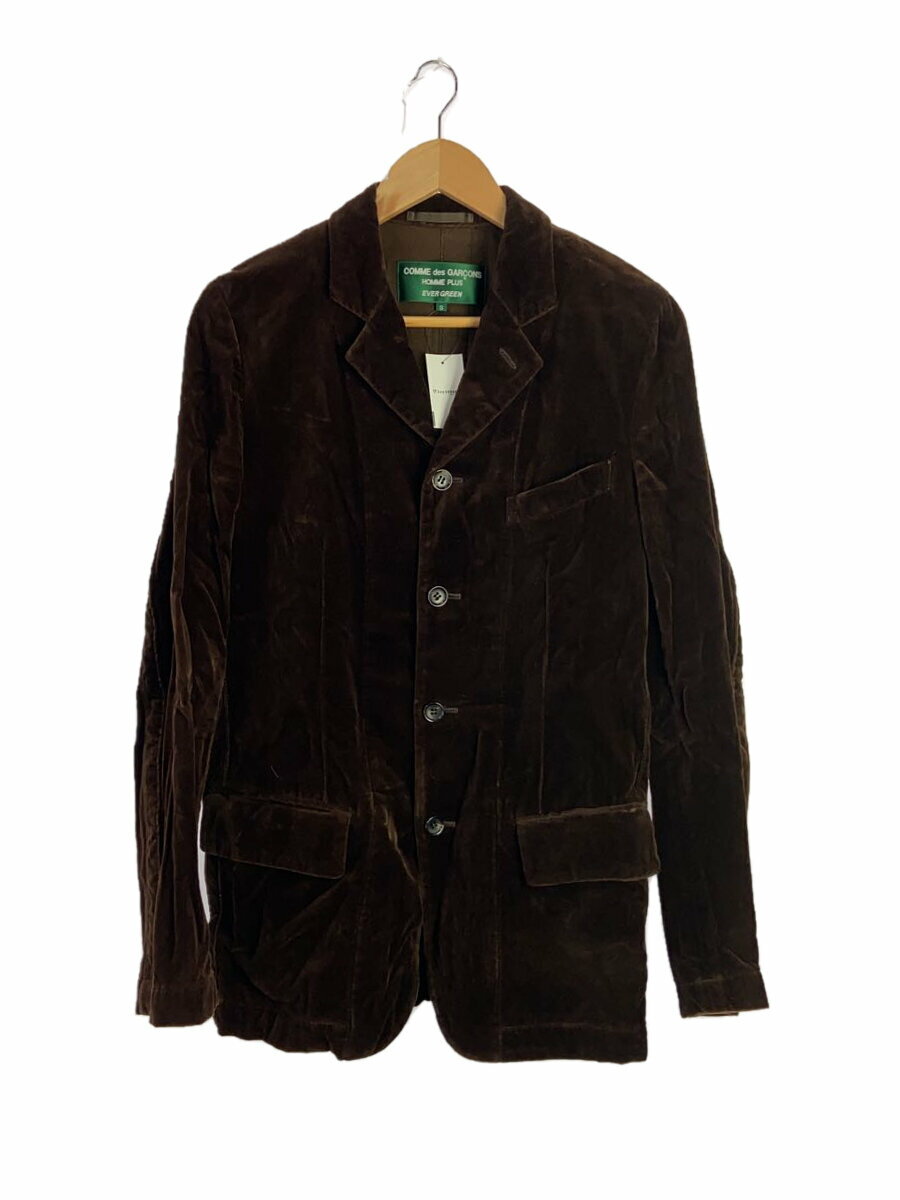 【中古】COMME des GARCONS HOMME PLUS EVER GREEN◆ジャケット/S/コットン/BRW/PP-J212【メンズウェア】