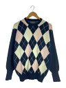 【中古】BURBERRYS◆ニット・セーター(薄手)/S/コットン/アーガイル柄/スコットランド【メンズウェア】