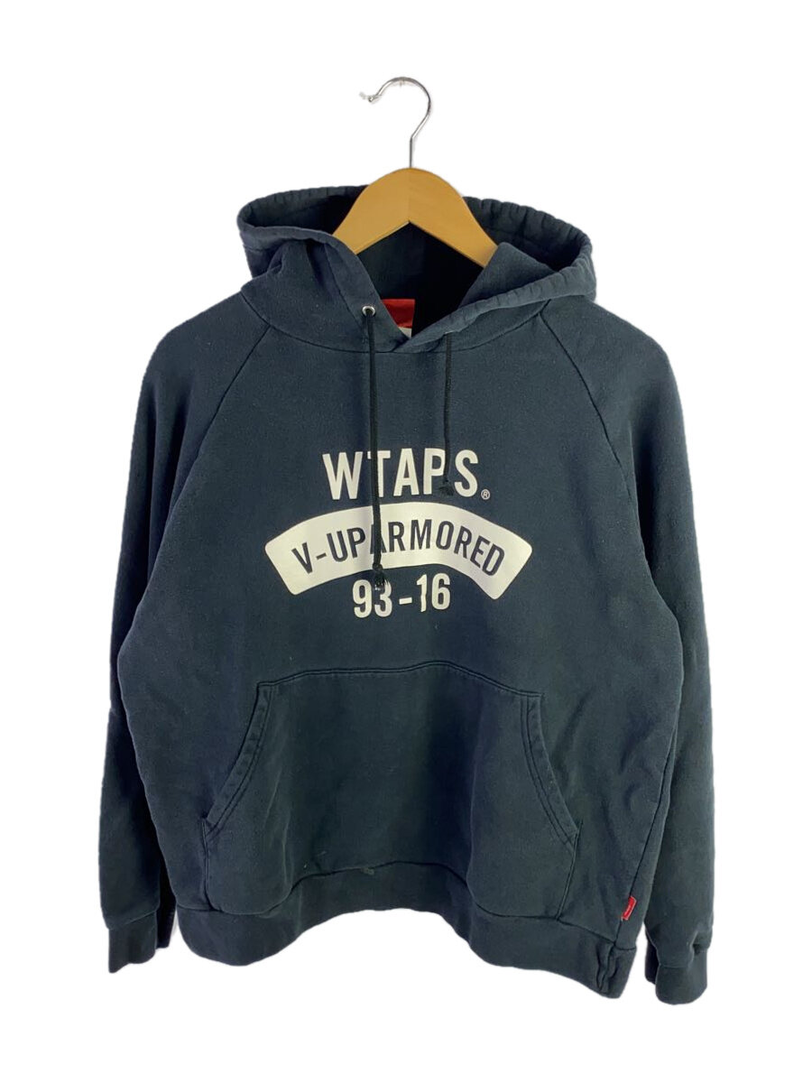 【中古】WTAPS◆パーカー/M/コットン/BLK/無地【メンズウェア】