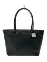 【中古】kate spade new york◆トートバッグ/レザー/BLK【バッグ】
