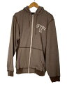 【中古】STUSSY◆ジップパーカー/L/コットン/BRW【メンズウェア】