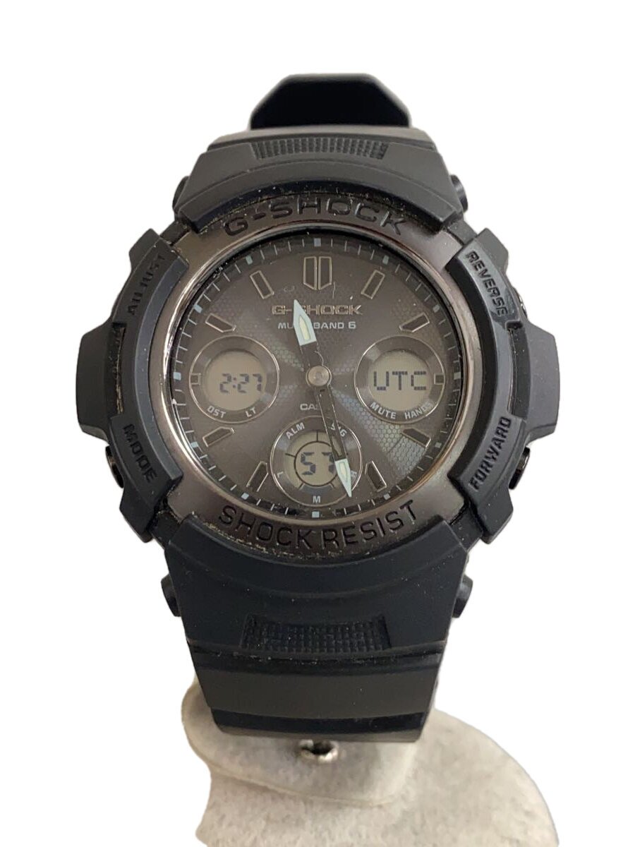 【中古】CASIO◆ソーラー腕時計・G-SHOCK/デジアナ/--/BLK/BLK【服飾雑貨他】