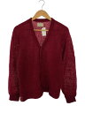 【中古】SAXONY/60s/RN25528/カーディガン(厚手)/M/モヘア/RED【メンズウェア】(4)