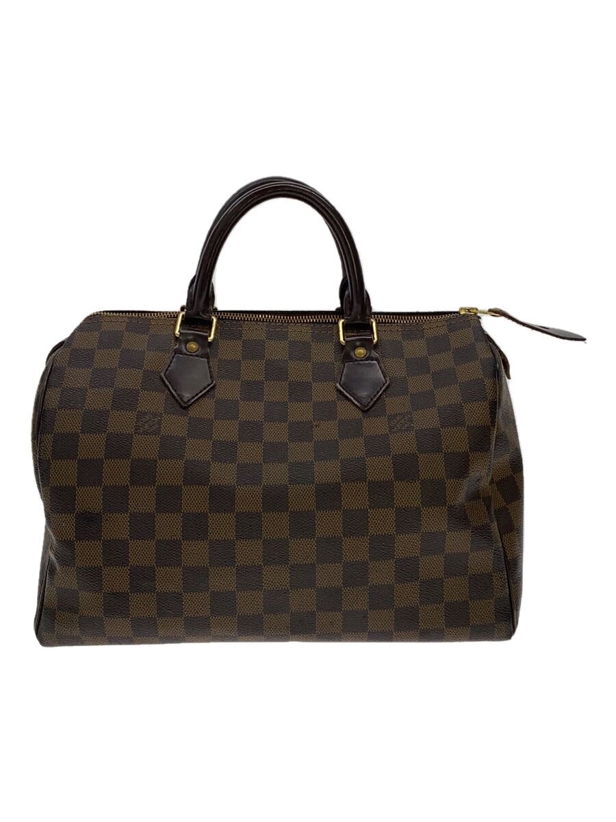 Boston Bags - 【中古】LOUIS VUITTON◆1)スピーディ30_ダミエ・エベヌ_BRW/PVC/BRW【バッグ】