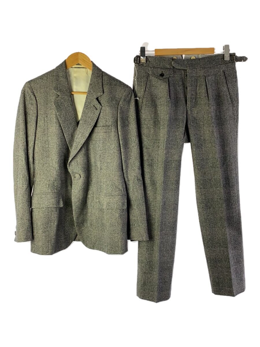 【中古】TOKITO◆スーツ/36/ウール/グレー/チェック/ジャケット パンツ内側汚れ/ NULL 【メンズウェア】
