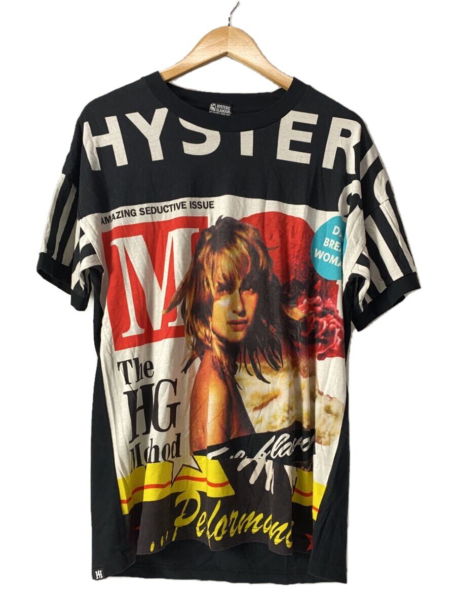【中古】HYSTERIC GLAMOUR◆Tシャツ/FREE/コットン/BLK/01181CT10【メンズウェア】