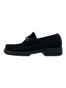 【中古】GUCCI◆ローファー/US5/BLK/スウェード【シューズ】