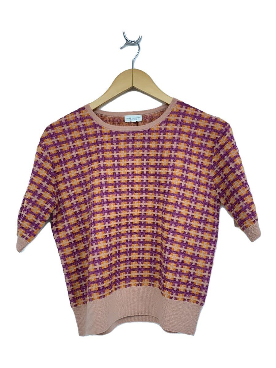【中古】DRIES VAN NOTEN◆ニット・セーター(薄手)/XS/ウール/PNK/221-031213-4714-302【レディースウェア】