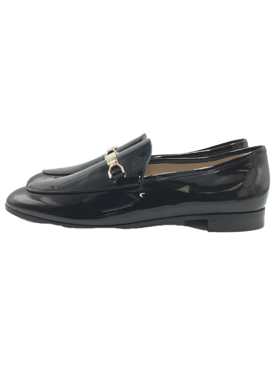 【中古】GIORGIO ARMANI◆パテントレザー製/ローファー/37/BLK/エナメル【シューズ】