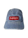 【中古】Supreme◆Plaid Camp Cap/キャップ/FREE/ブルー/チェック/メンズ【服飾雑貨他】