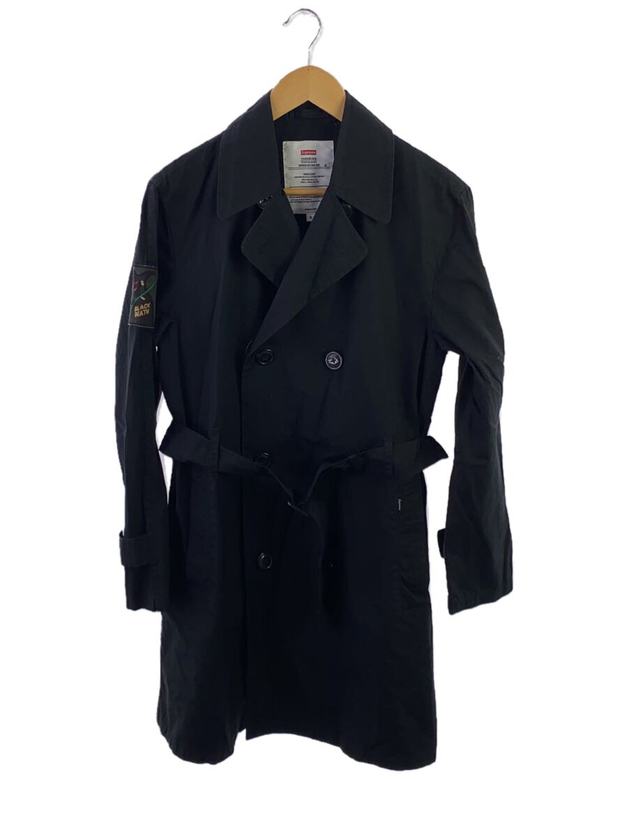 Supreme◆16ss/BLACK DEATH/トレンチコート/S/コットン/BLK/無地