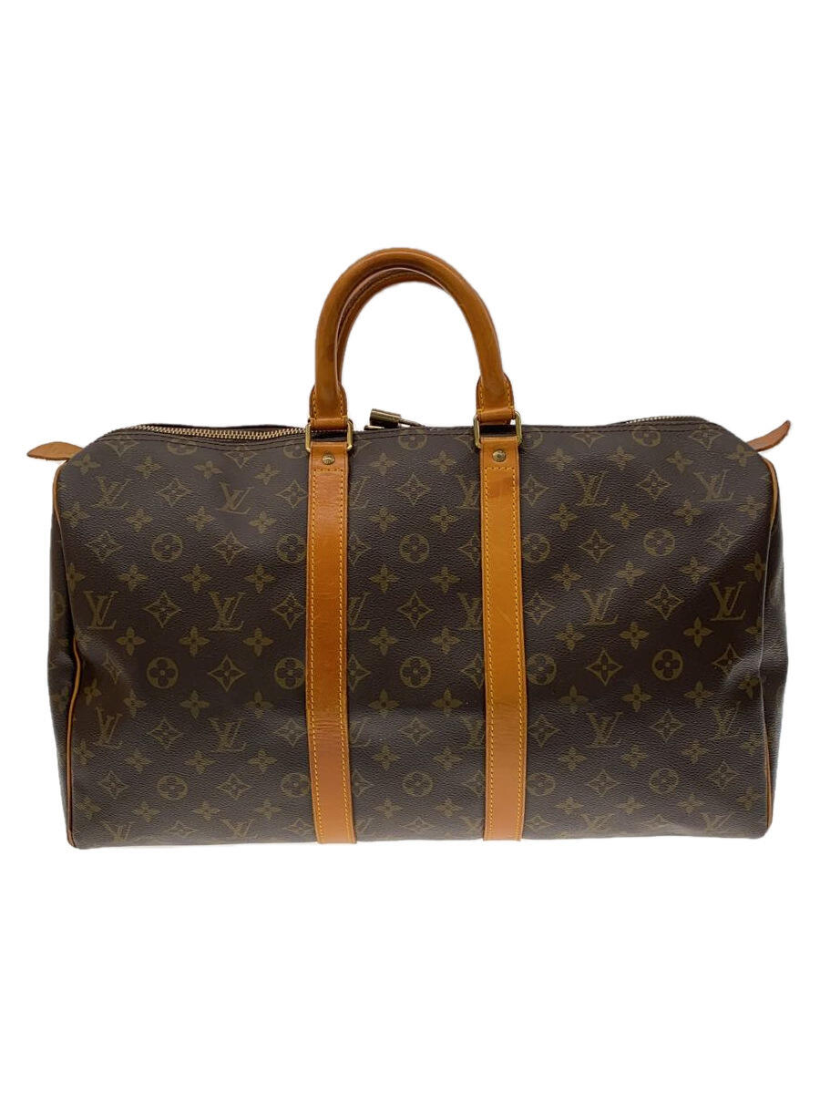 【中古】LOUIS VUITTON◆キーポル45_モノグラム・キャンバス_BRW/PVC/BRW【バッグ】