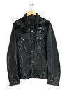 【中古】DIESEL BLACKGOLD◆レザージャケット ブルゾン/40/羊革/BLK【メンズウェア】