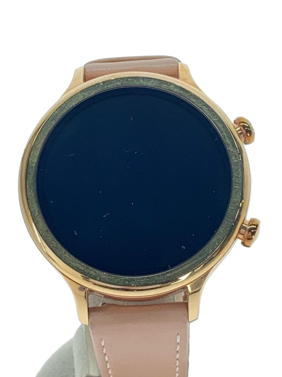 【中古】Ticwatch/スマートウォッチ/アナログ/フェイクレザー/BLK/PNK/WG12036【服飾雑貨他】