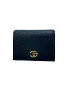 【中古】GUCCI◆GGマーモントコンパクトウォレット/レザー/BLK/レディース/456126・0416【服飾雑貨他】