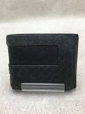 【中古】BOTTEGA VENETA◆ボッテガヴェネタ/2つ折り財布/レザー/BLK/メンズ【服飾雑貨他】