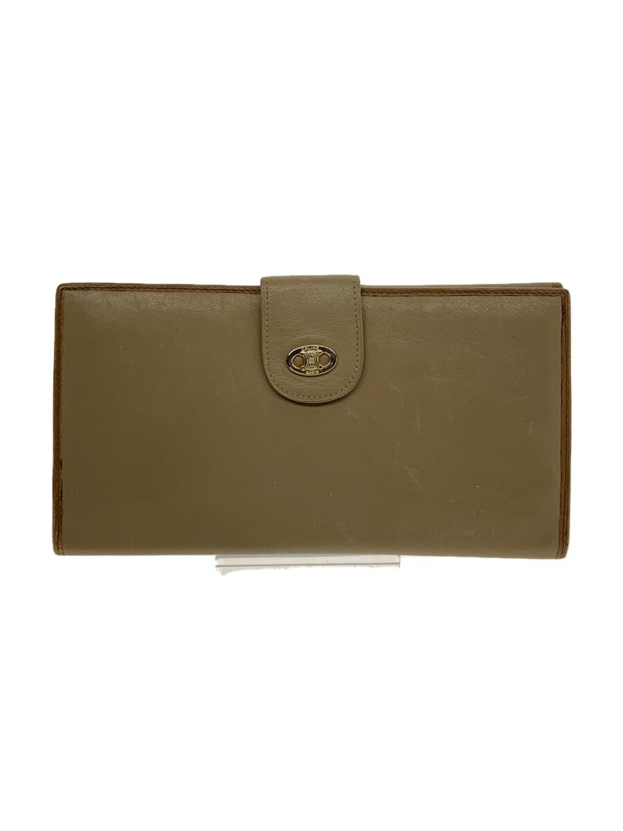 【中古】CELINE◆長財布/--/GRY/無地/メンズ【服飾雑貨他】