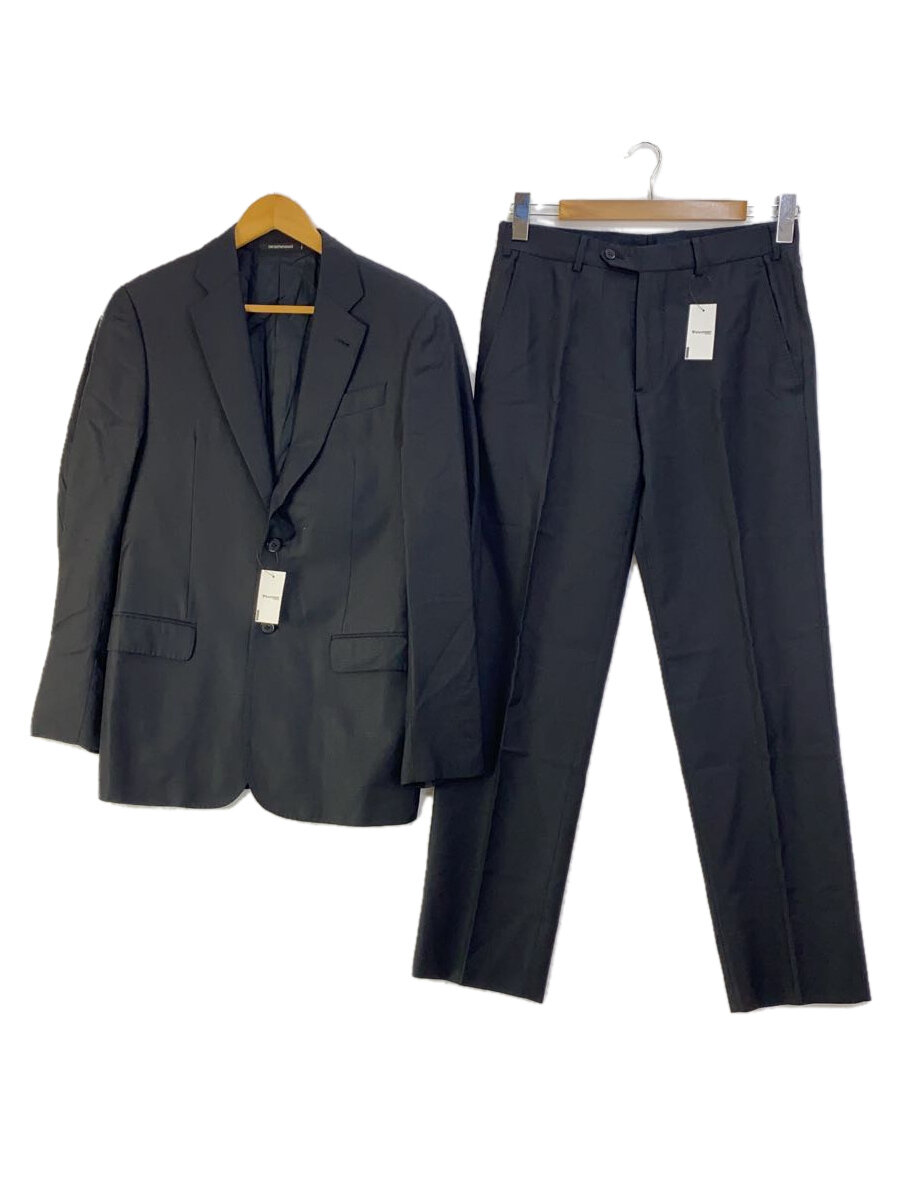 【中古】EMPORIO ARMANI◆G LINE/セットアップ/46/ウール/ブラック/黒/柄/3P/スリーピース//【メンズウェア】