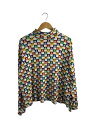 【中古】Disney◆長袖Tシャツ/L/コットン/マルチカラー/総柄【レディースウェア】