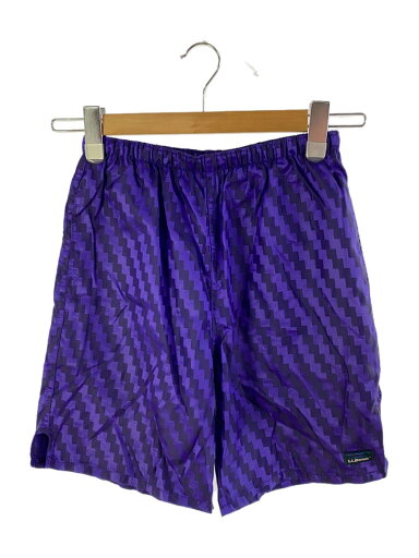 【中古】L.L.Bean◆ショートパンツ/M/ナイロン/PUP/総柄/80s/紫【メンズウェア】 【中古】L.L.Bean◆ショートパンツ/M/ナイロン/PUP/総柄/80s/紫【メンズウェア】